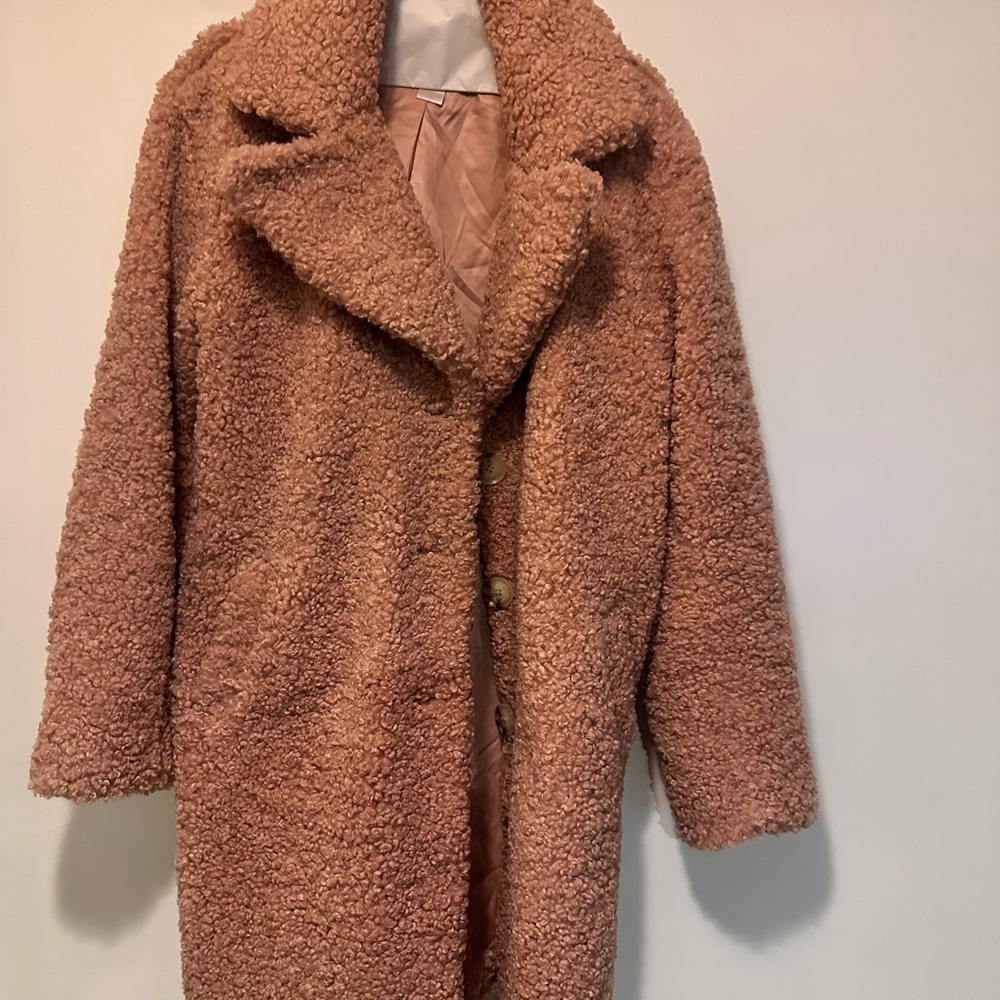 Rachel Parcell Pink Teddy Jacket - Picture 1 of 2